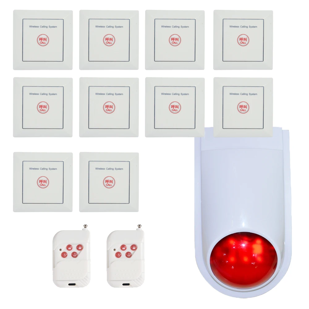 

New Emergency calling system wireless button 86mm wall-mounted 433mhz Home security alarm system hospital and hotel room use