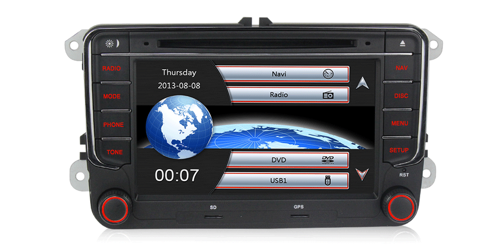 Flash Deal Hot selling! original VW button Car stereo head unit navigation GPS DVD player for VW Skoda Octavia/Fabia/Rapid/Yeti/Superb/Seat 3