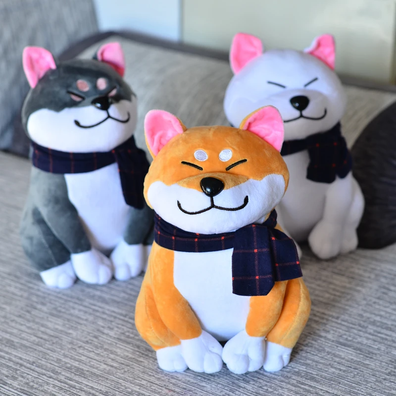 Candice guo плюшевая игрушка чучела кукла Janpa Akita dog милый щенок doge Сиба ину платье шарф