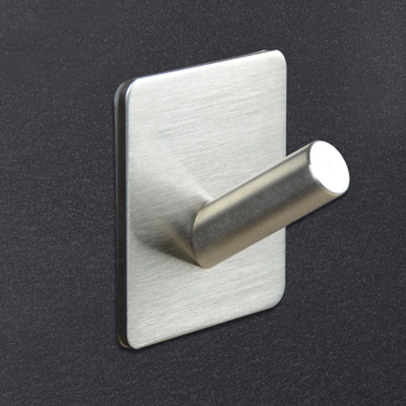 

2Pcs 304 Stainless Steel Bathroom Wall Mounted Towel Hat Clothes Hanger Robe Hook Kitchen Suction Holder Organizer Hanging Hooks