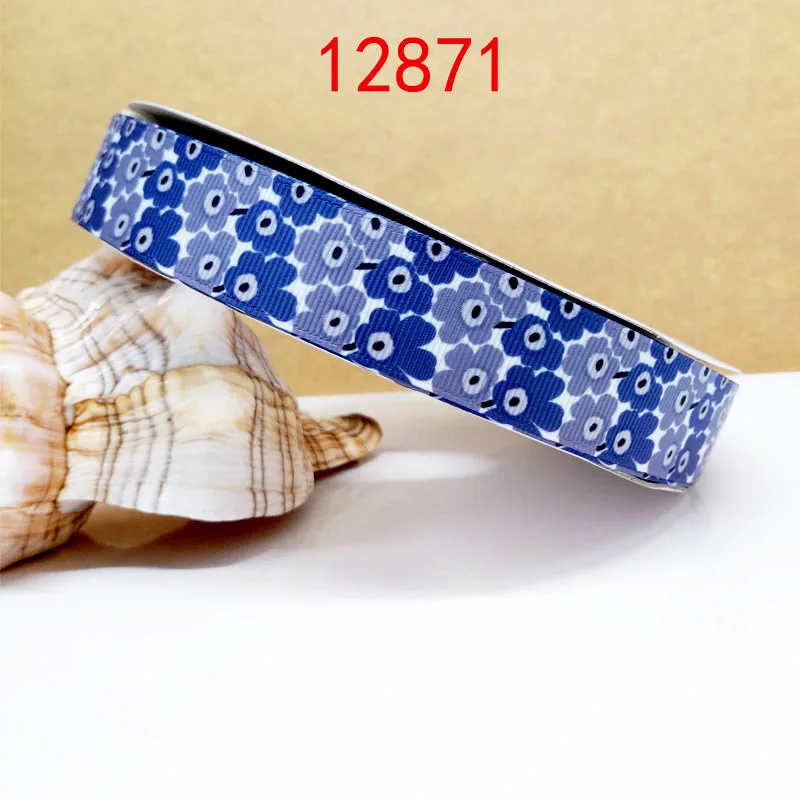 

Free shipping 50 yard per size printed grosgrain ribbon 12871