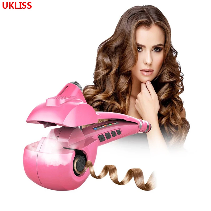2019 Auto Rotating Steam Curler Electric Ceramic Wand Curling Irons