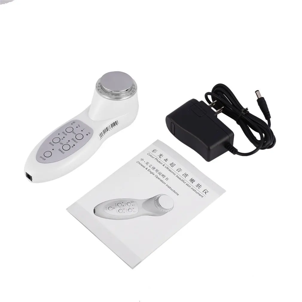 Buy 7 Color Mode RGB Led Light Ultrasonic Beauty Instrument Portable Facial Skin Appliance Therapy Photon Rejuvenation