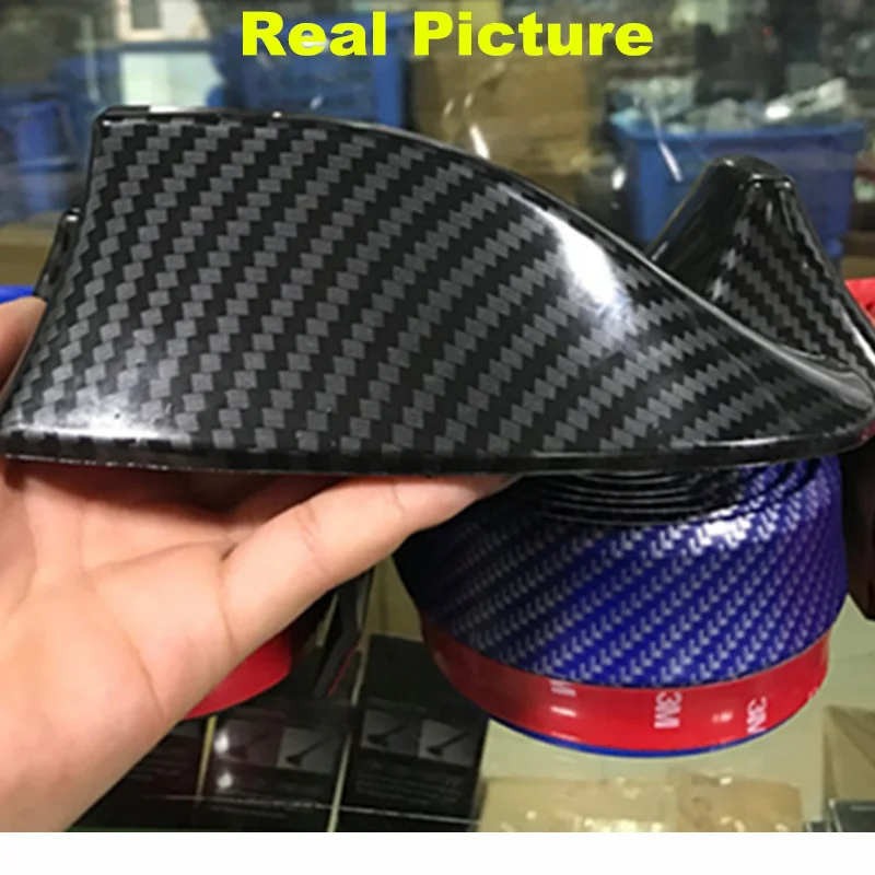 

Car Styling Carbon Fiber EVO-Style Roof Shark Fins Spoiler Wing Vortex Generator Antenna Cover Dress Up For Bmw Audi Benz Honda