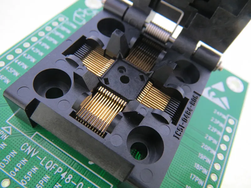 IC51-0484-806 LQFP48/DIP48 7*7*0,5 мм burn-в гнездо золотым покрытием IC Тесты ing сиденье тесты разъем Тесты bench