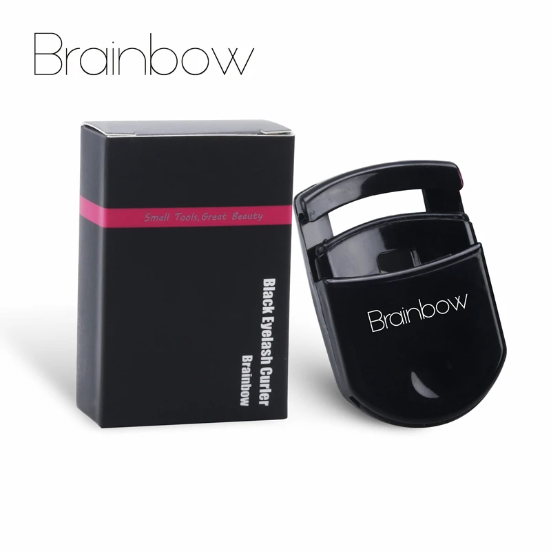 Brainbow 1 шт. черные бигуди для ресниц Пластиковые Портативные бигуди для ресниц натуральные щипцы для завивки 3D волоконные ресницы Аппликатор инструмент для макияжа глаз