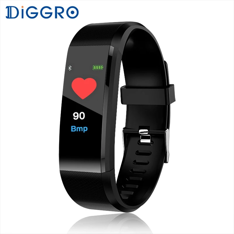 

(With box) ID115HR Plus Smart Watch Men Women Waterproof Sport Blood Pressure Fitness Tracker Heart Rate Monitor for ios android