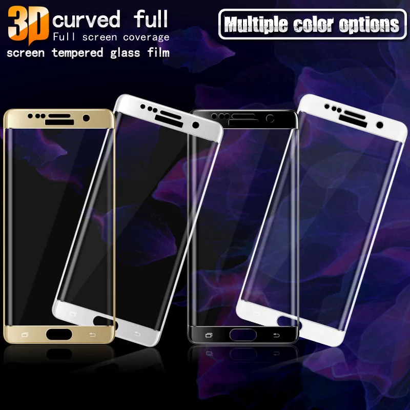 

3D Curved Full Coverage Tempered Glass For Samsung Galaxy S8 Plus Note 8 J3 J5 J7 A3 A5 A7 2017 S6 S7 Edge Screen Protector Film