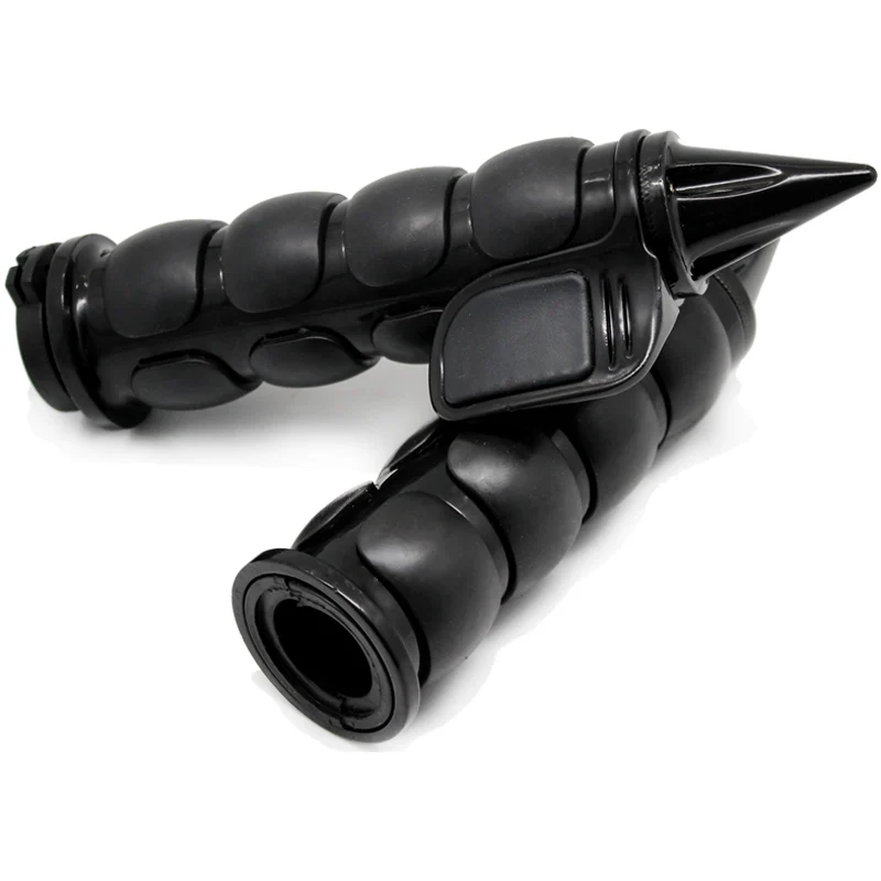 Nuoxintr 25mm Motorcycle Chrome Black Sharp Handle Bar Hand Grips for Harley Honda Shadow VT VTX1300 1800 Yamaha Suzuki Kawasaki