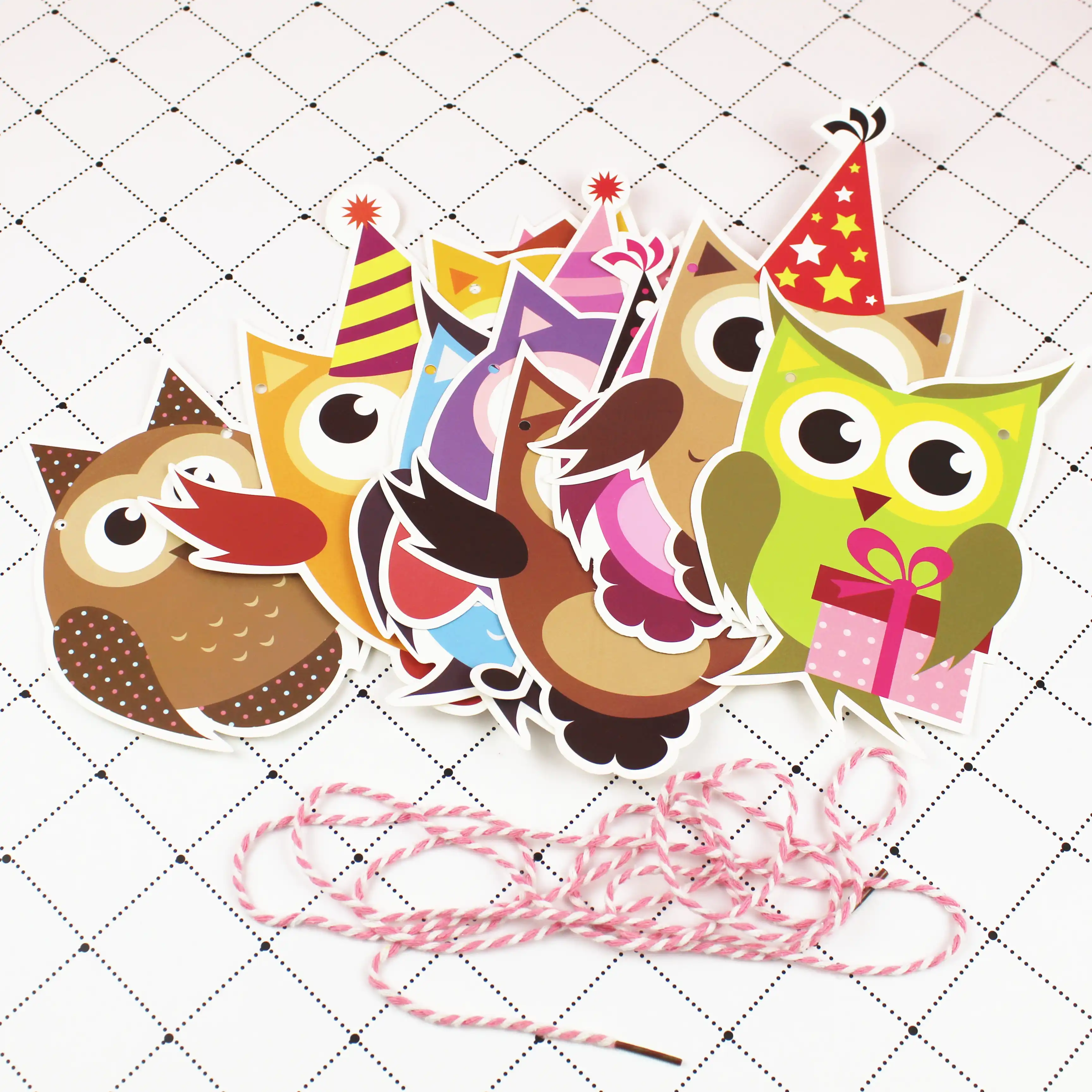 1 Ensemble Banderole Joyeux Anniversaire Drapeaux De Chouette Banderoles Et Guirlandes Avec Lettres Decorations De Fete D Anniversaire Pour Bebes Garcons Et Filles Aliexpress