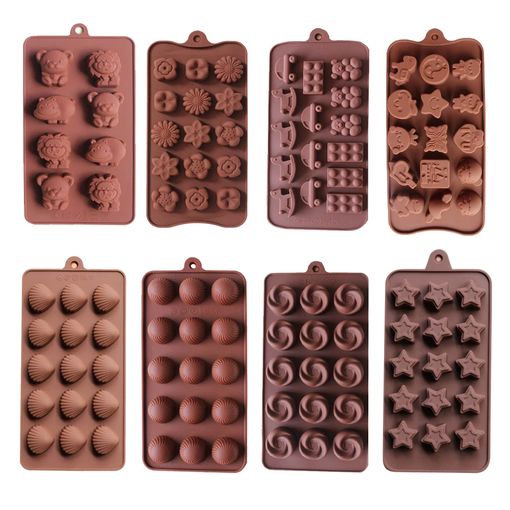 DIY silicone bakeware stable 15 holes round silicone chocolate mold jelly pudding mold silicone ice cube