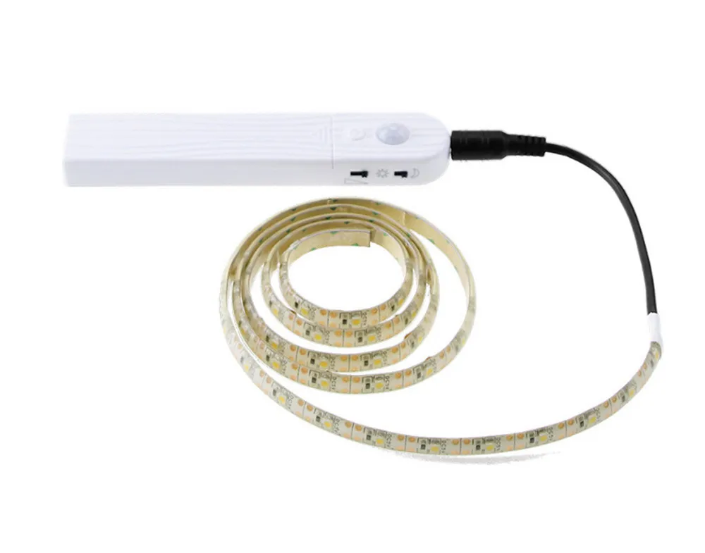 Светодиодный свет шкафа активированный свет кровати PIR датчик движения USB SMD светодиодные полосы лампа для платяного шкафа PC ТВ ПОДСВЕТКА прикроватная лестница ночь