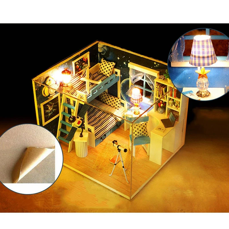Iiecreate мебель ручной работы кукольный дом Diy Миниатюрный Кукольный дом 3D Деревянный миниатюрный кукольный домик игрушка для ребенка Рождество и рождение