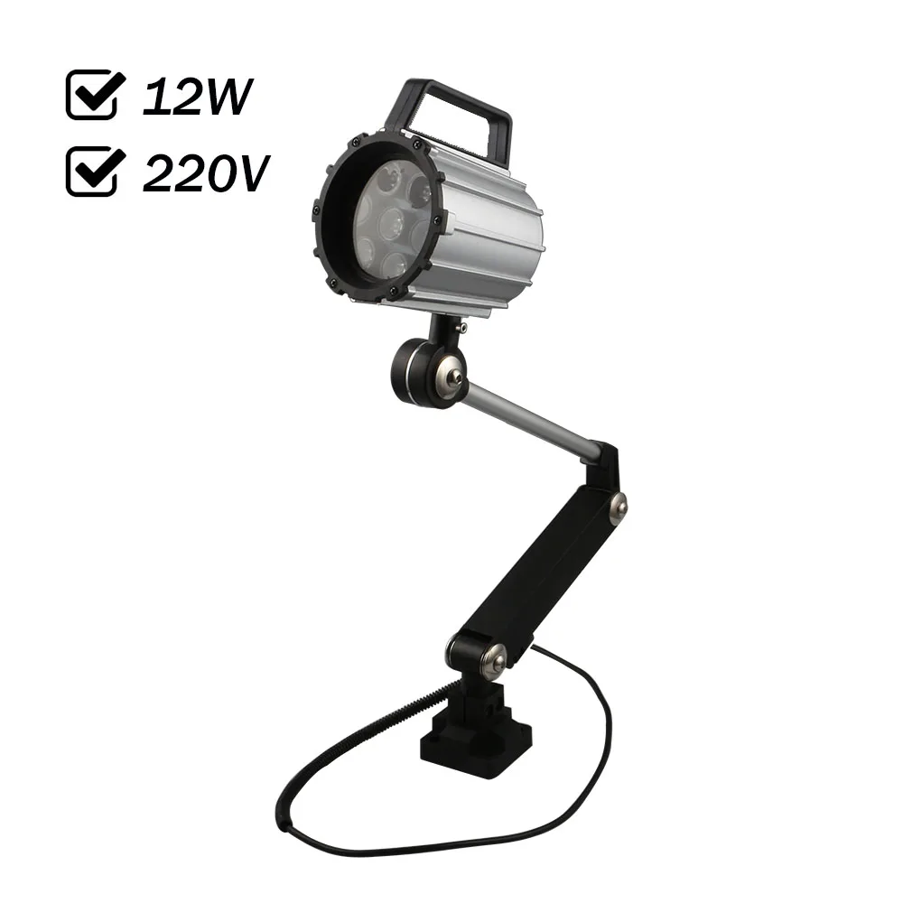 

Factory Outlet 12W 220V AC LED Spot light Water-proof CNC Machine Tool Working Lamp Long Turning Arm Type Anti-oil Machine Lamp