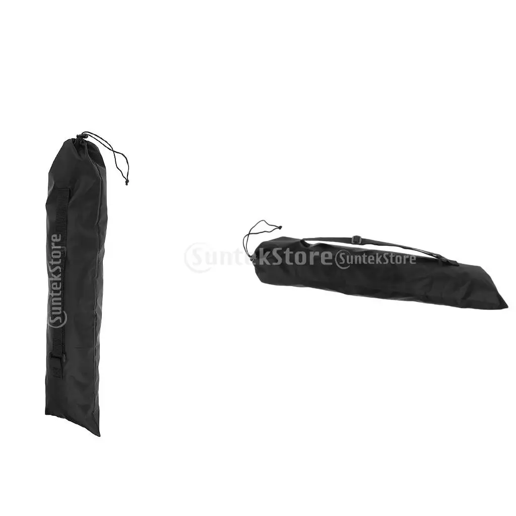 2pcs Portable Black Climbing Walking Stick Storage Pouch Carry Bag Black