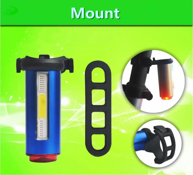 Bicycle USB Light Bike LED 360 Degree Laser Light Cycling Tail Flashlight Bicycle Accessories TL2061