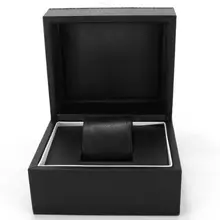 Искусственная кожа смотреть коробка для хранения черный одну часы чехол для Для мужчин посылка ювелирные изделия Подарочная коробка Марка следовать случаях b018