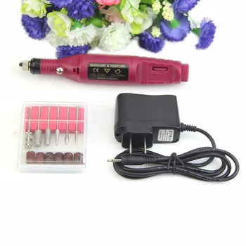 

US Plug 220V 110V Manicure Pedicure Set Electric Drill Nail Pen Machine Kit Tool New Good