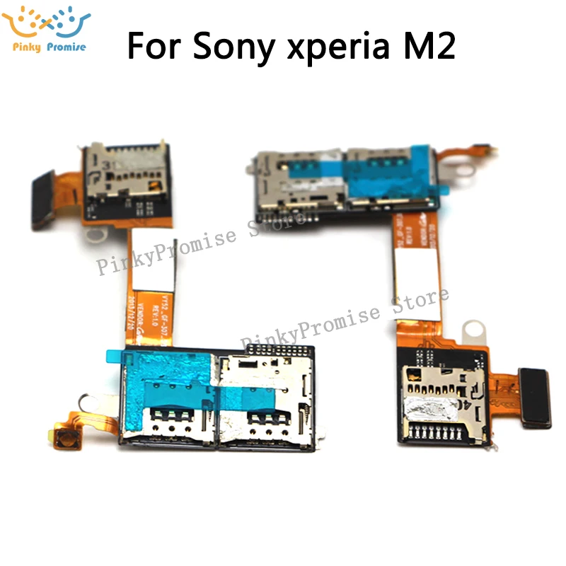 

For Sony Xperia M2 Aqua D2303 D2305 D2306 S50H S50T SIM Secure Digital Memory Card Slot Reader Tray Holder Flex Cable New625