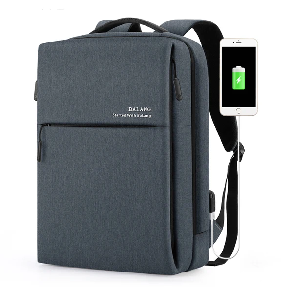 BaLang классический деловой рюкзак для мужчин и женщин рюкзак для ноутбука большой емкости рюкзак для студентов рюкзак Школьная Сумка Для 15,6 дюймов - Цвет: Синий