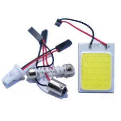 AORUNYEBAO 4 шт COB 24 SMD чипов белый Чтение 12 v привело купола Светодиодная Лампочка для парковки Автомобильная панель свет с BA9S T10 переходник для