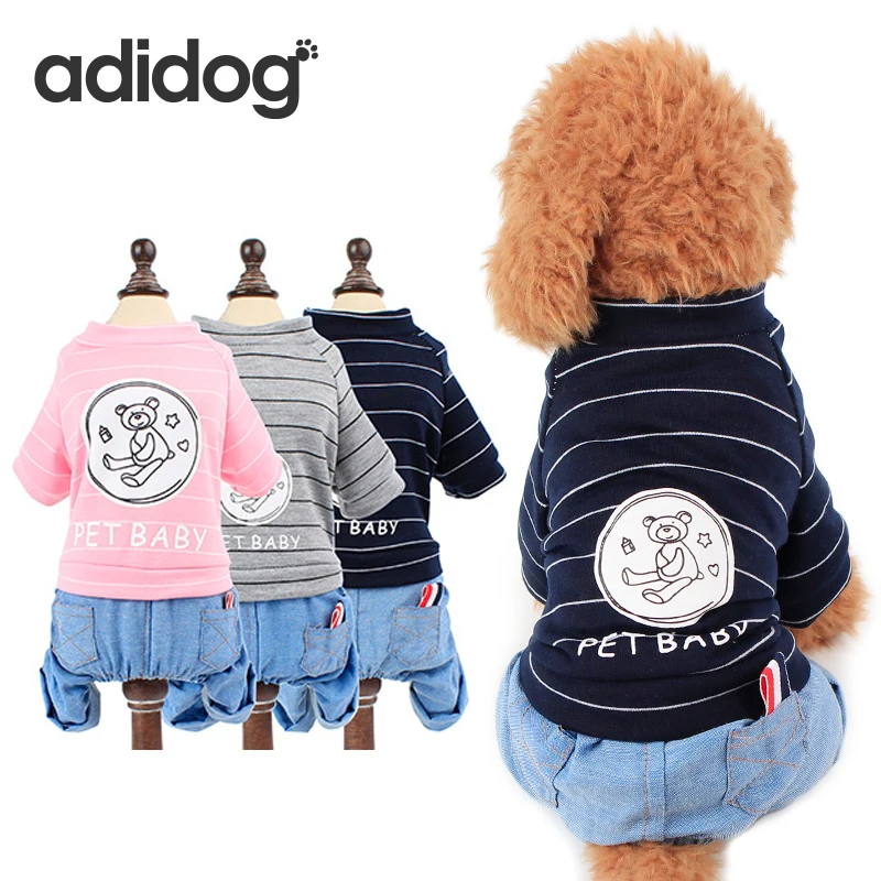 

2019 Newly Fashion Dog Clothes For Small Medium Pet Jeans Chihuahua cheap dog in Summer Free Shipping Jumpsuits&Rompersuit