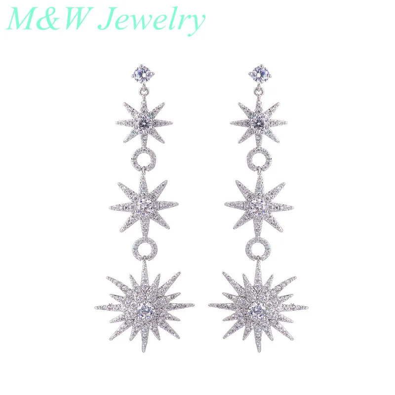 Korean version of 925 sterling silver needle small sun tassel long section eardrop earrings temperament Stud Earrings girls jewe | Украшения