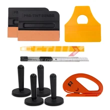 10 шт. автомобильная пленка обертывание виниловые инструменты комплект скребок для царапин бритва резак 4 магнита