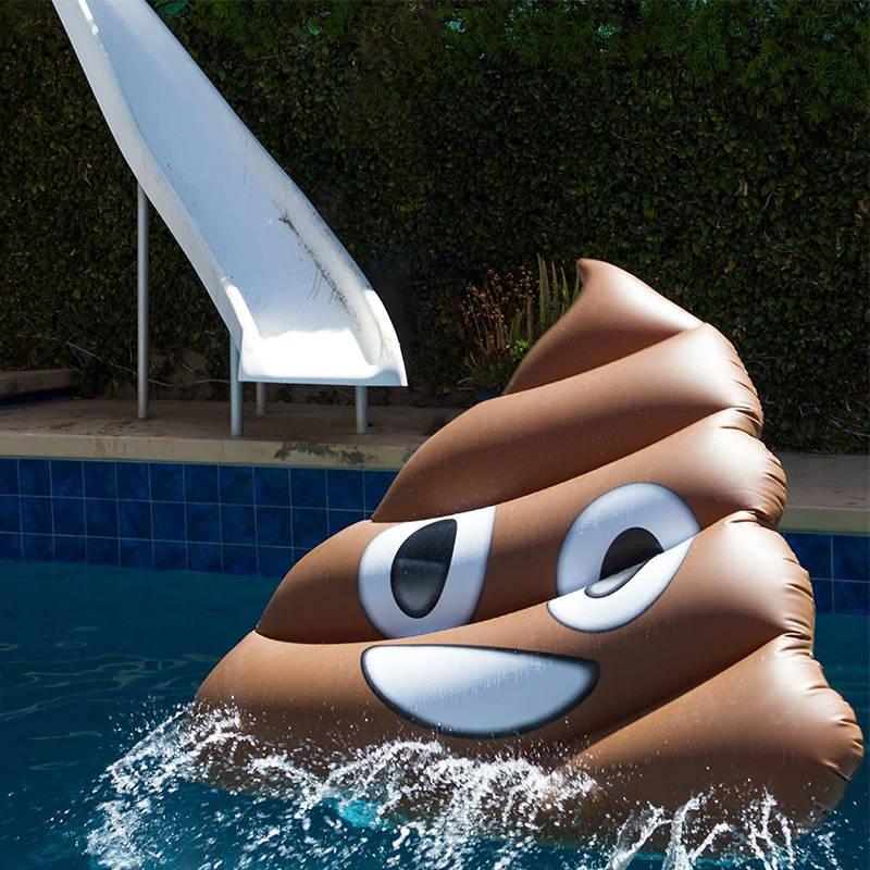 Giant Funny Shit Pool Float POOP Brown Shit Inflatable Pool Mattress