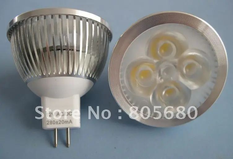 

MR16 4*1W LED spotlight,epistar led chip,dimmerable led lamp,320-360lm,cool white