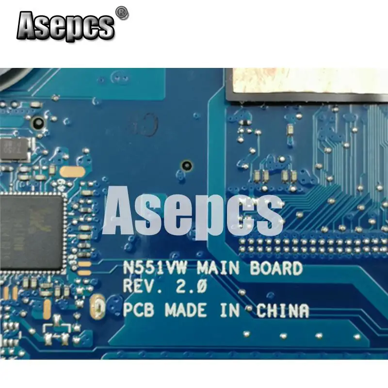 Asepcs N551VW материнская плата I5-6300HQ для ASUS G551V FX551V G551VW FX51VW Материнская плата ноутбука N551VW материнская плата N551VW материнская плата