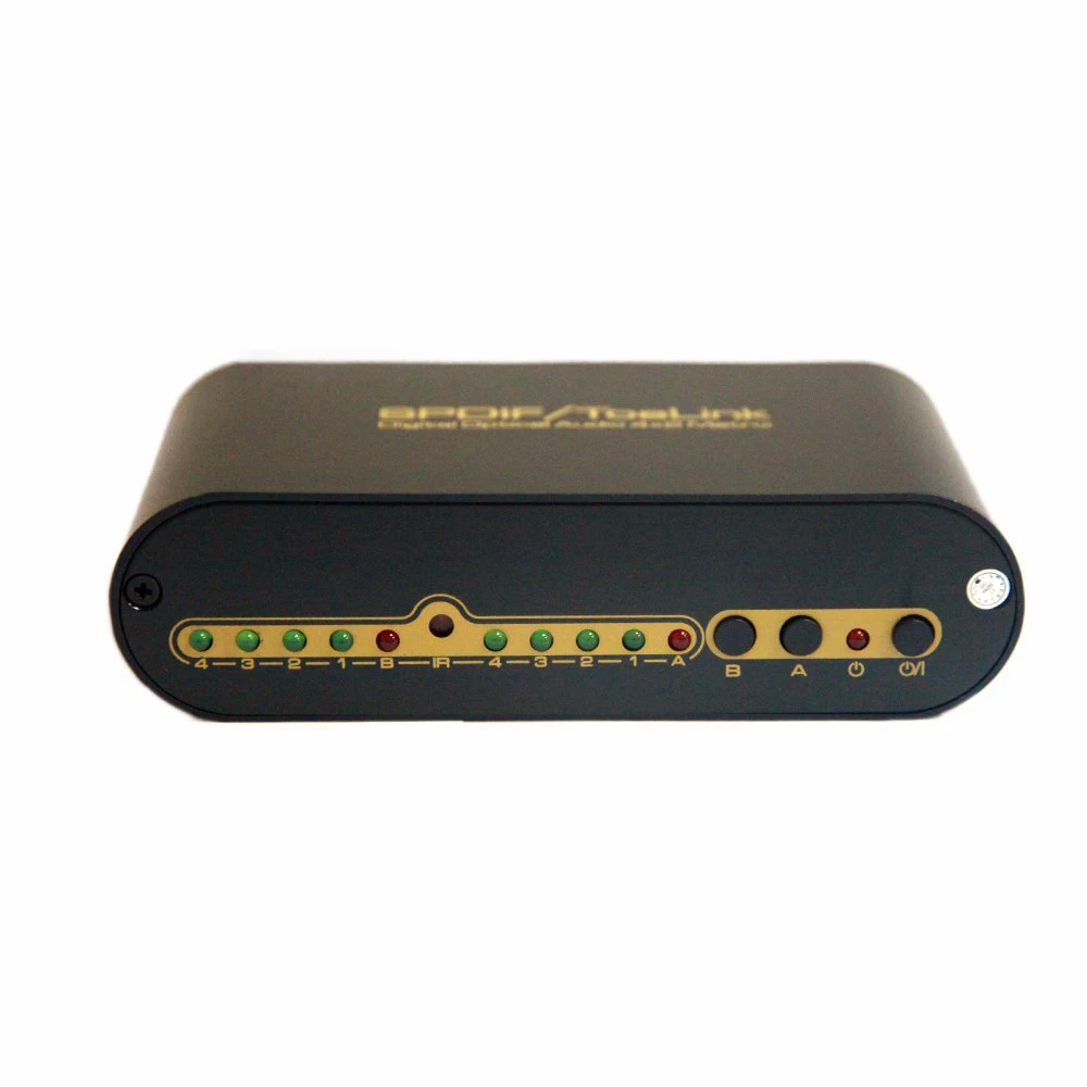 KSOL SPDIF TOSLINK Digital Optical Audio 3x1 Switch with Remote Control (Three Inputs one Output) (SPDIF 4x2) Black