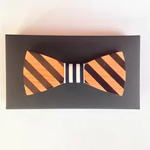 Цветной древесины мужчин Женская мода бренд из дерева ручной работы галстук-бабочка Свадебные деловые деревянные Галстуки Ретро мальчики Bowties