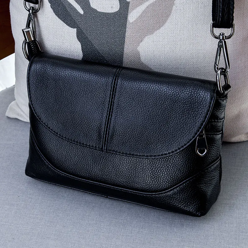  2019 New Genuine Leather Messenger Bags for Women Small Crossbody Bag Female Lady Shoulder Bags Day - 32873573964
