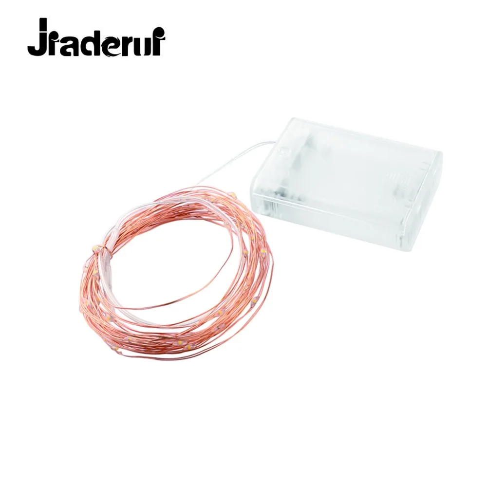 

Jiaderui 5m 50-LED 3xAA Battery Copper Wire String Light for Xmas Garland Party Christmas Wedding Decoration Fairy Lights