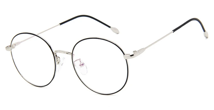 Ретро металлическая оптическая оправа унисекс винтажная круглая металлическая оправа для очков женские и мужские брендовые дизайнерские очки уникальный стиль - Цвет оправы: C2