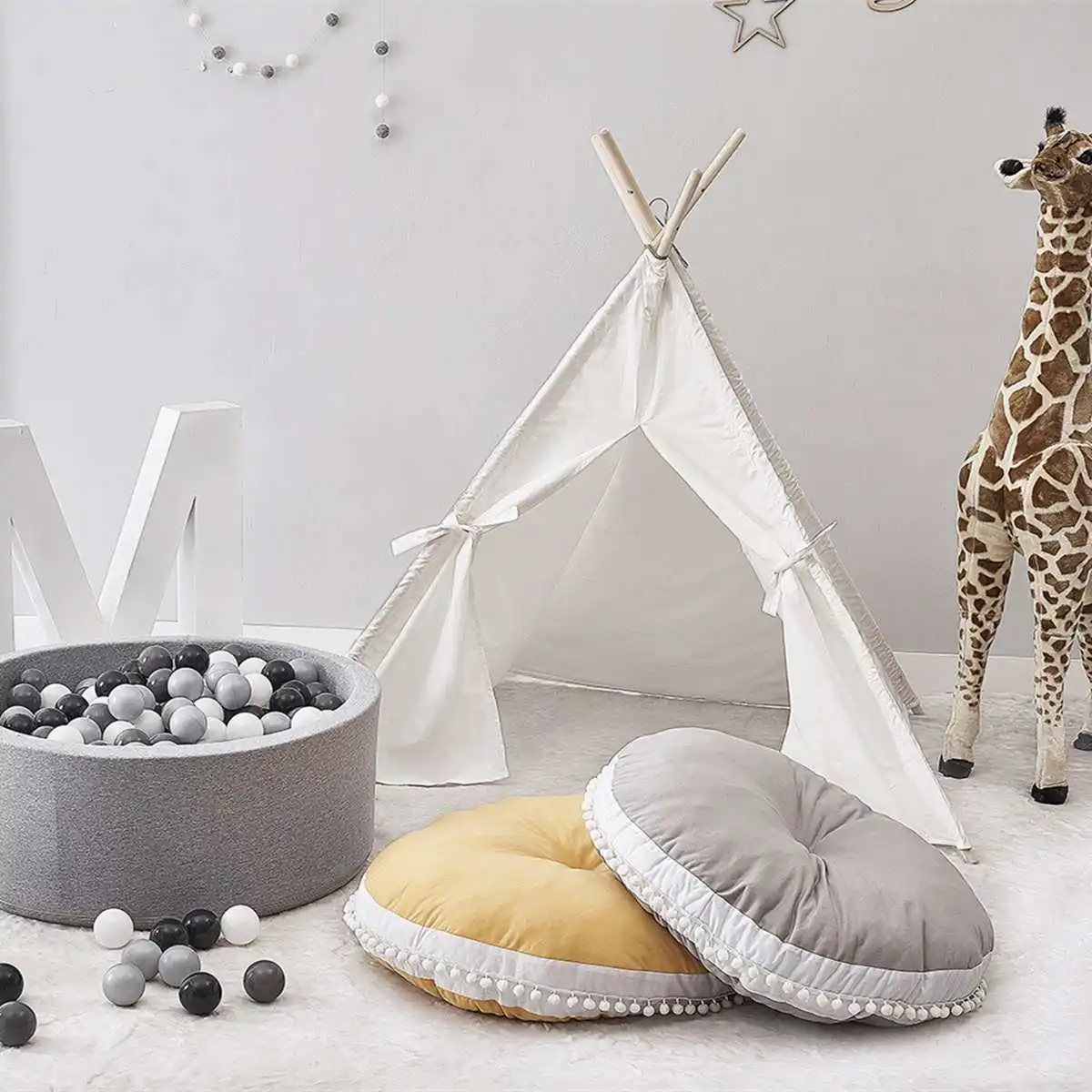 2019 Baby bean bag chair Cotton Round Soft Play Mats Crawling Pad Play Mat Home Children Kids Room Decor 90*90cm Yellow Grey 2019 Baby bean bag chair Cotton Round Soft Play Mats Crawling Pad Play Mat Home Children Kids Room Decor 90*90cm Yellow Grey