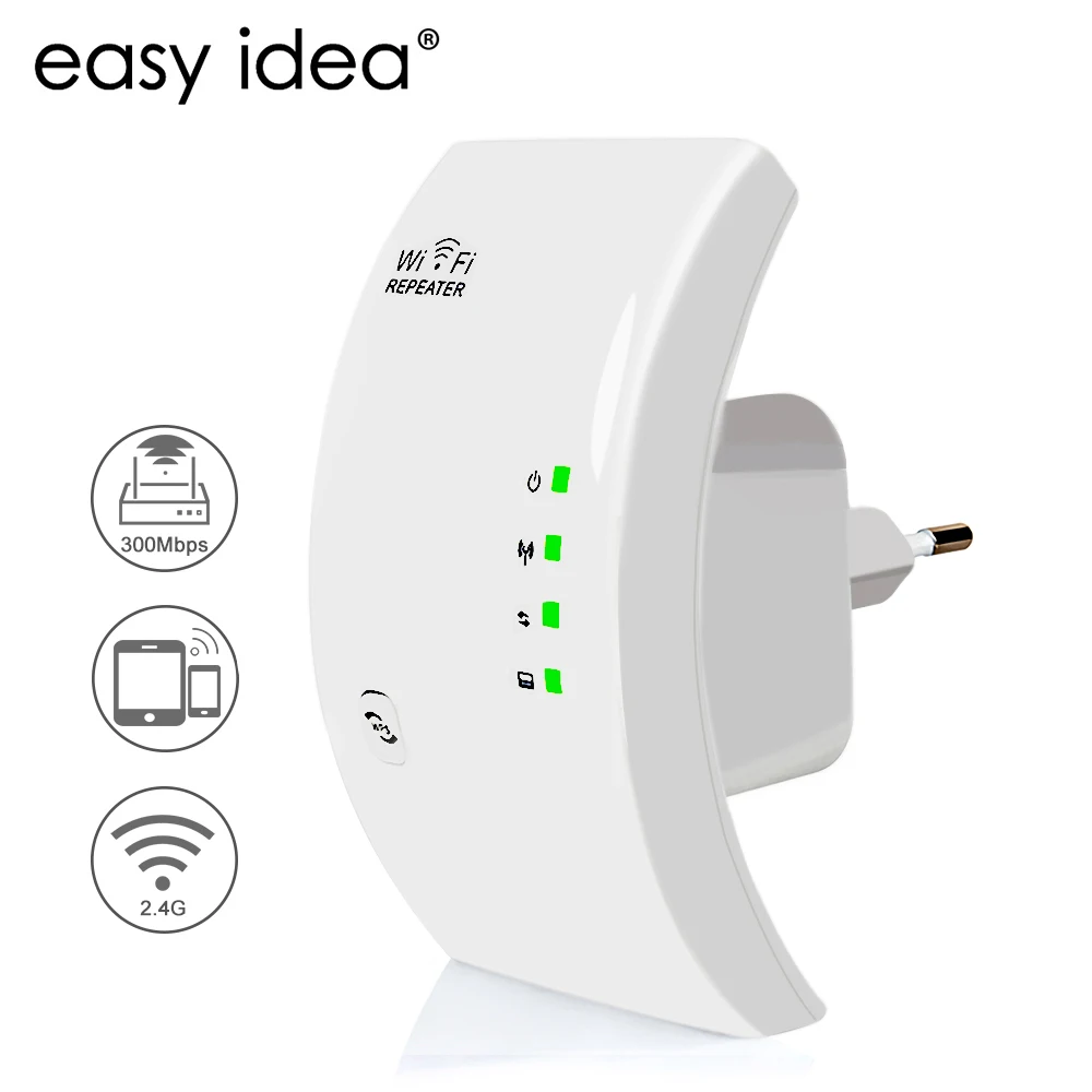 Easyidea Беспроводной усилитель wifi 300 Мбит/с сети Телевизионные антенны WiFi сигнала Extender Усилители домашние 802.11N/B/G усилитель сигнала repetidor WiFi - изображение
