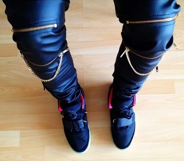 Мужские шаровары 2017 Джастин Бибер джинсы мужские модные брюки джоггеры на молнии