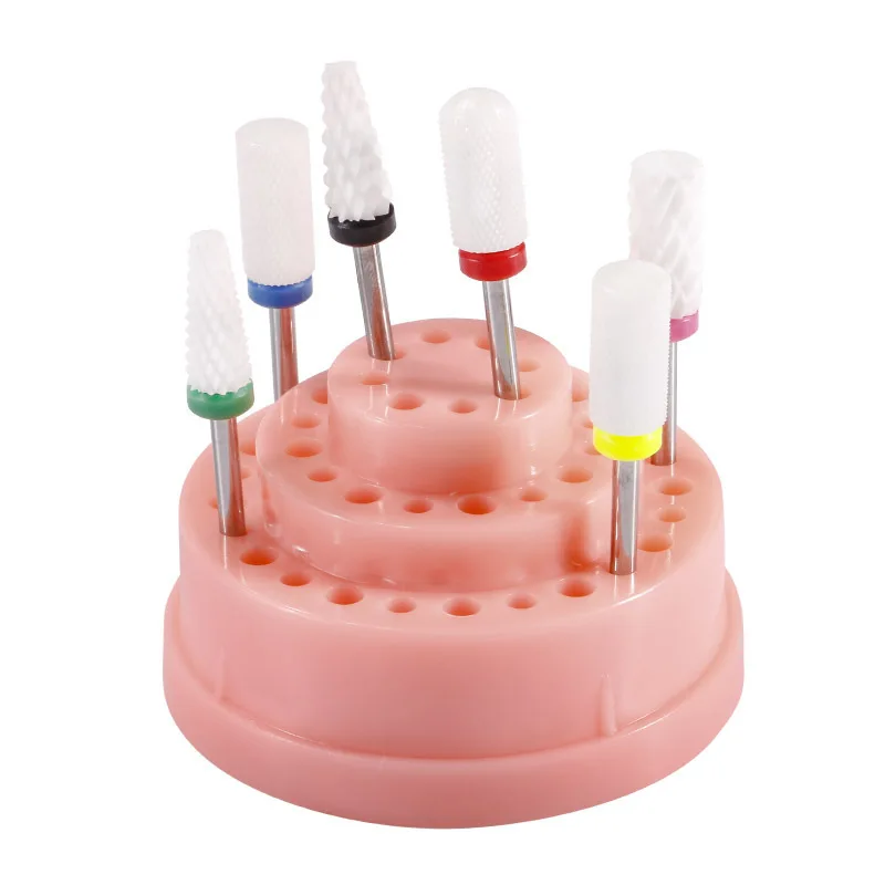 

Nail Drill Head Bit Stand Display Base Grinding Machine Pen Manicure Grinding Head Holder Frame 48 Hole Plastic Base