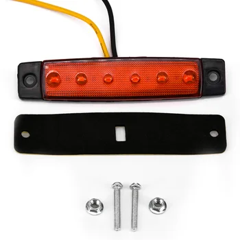

12V Volt 6LED Truck Boat Trailer Side Marker Taillight Indicators Light Lamp Kit