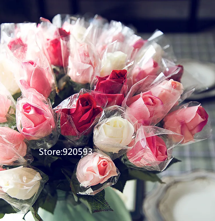 Vivi настоящий сенсорный Искусственный шелк бутон розы свадебный декоративный цветочный букет украшения для дома для свадебной вечеринки или подарок на день рождения