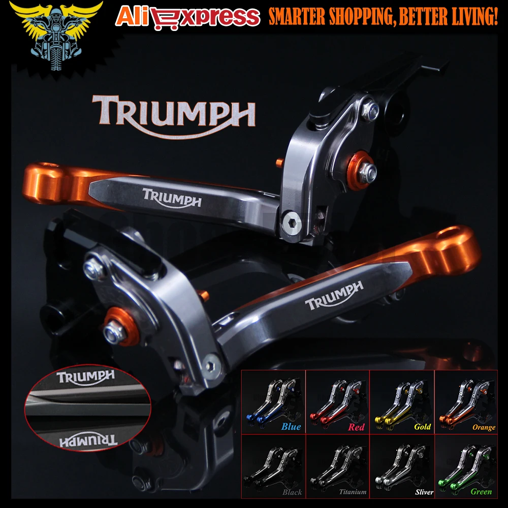 8 Colors CNC Adjustable Folding Extendable Motorcycle Brake Clutch Levers For Triumph SPEED TRIPLE 1050 2011 2012 2013 2014 2015 for triumph 675 street triple 2008 2015 speed four 2005 2006 motorcycle cnc aluminum adjustable short brake clutch levers