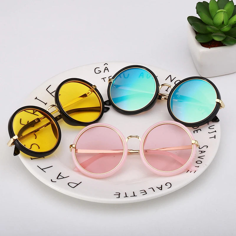 Zilead дети панк металлические круглые солнцезащитные очки Винтаж для мальчиков и девочек Солнцезащитные очки тенты UV400 Oculos De Sol