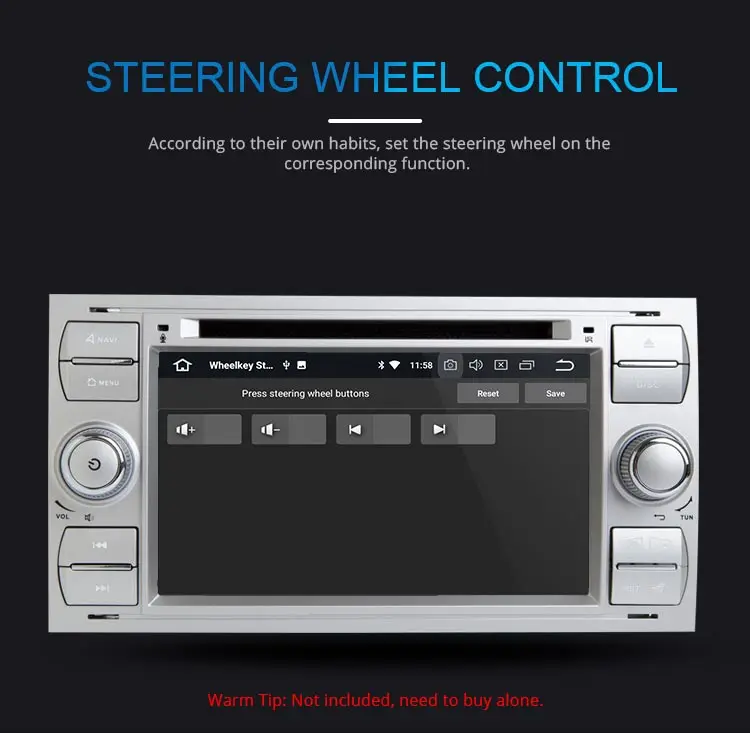 Perfect JDASTON Android 9.0 Car Multimedia Player For Ford FOCUS MONDEO S-MAX C-MAX Kuga GPS Navigation Radio Stereo DVD CD WIFI 4G+64G 10