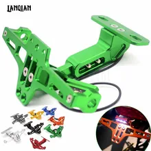Держатель номерного знака для мотоцикла с подсветкой для Kawasaki Ninja 250 300 650 Z250 Z300 Z250R Z1000