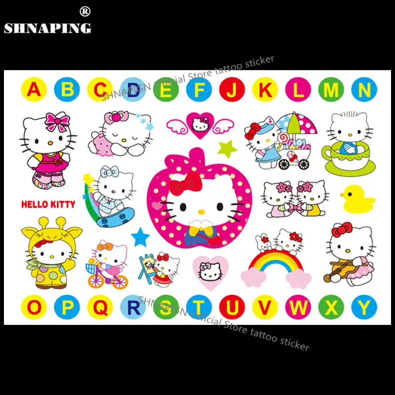Shnapign милый рисунок Hello Kitty Товары для кошек ребенка Временные татуировки Средства