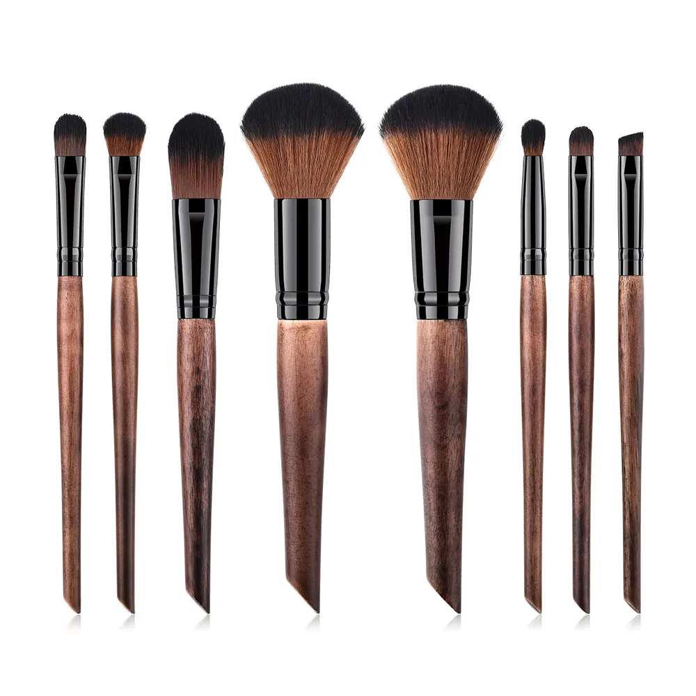 OutTop Makeup Brushes 8PCS Brown Face Eye Shadow Eyeliner Foundation Powder Cosmetic Brush Set Wood Natural June19 | Красота и