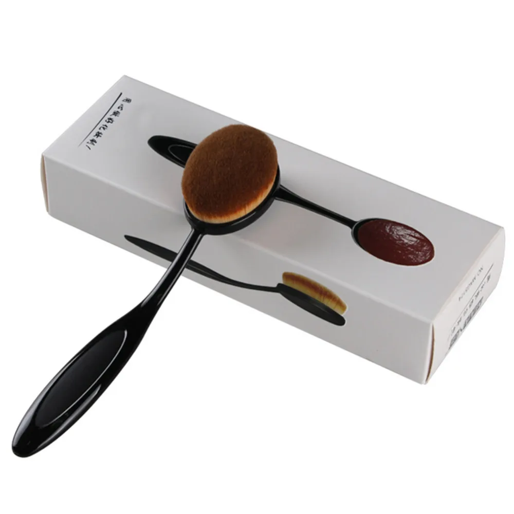 

Pro Face Oval Makeup Brush Foundation Powder Cream Blusher Concealer Contour Cosmetic Beauty Toothbrush Shaped Makeup Brushes
