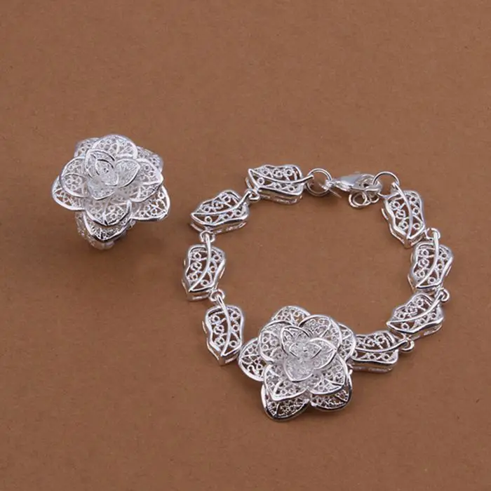 

Hot selling 925 jewelry silver plated jewelry set fashion jewelry set Jewelry Set SMTS442